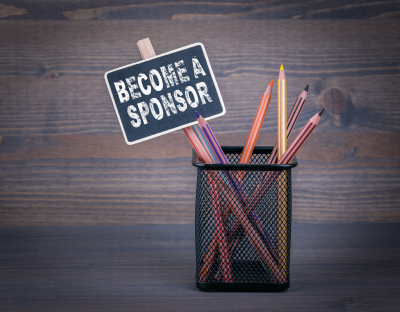 Become a Sponsor. A small blackboard chalk and colored pencil on wood background.
